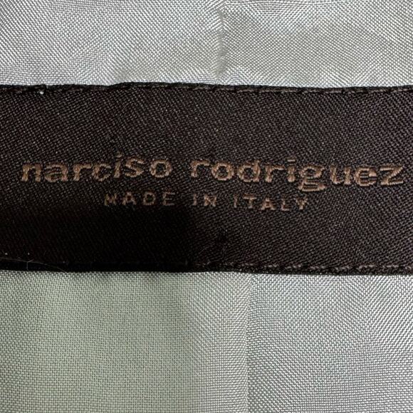 Narciso Rodriguez Womens Light Grey Made in Italy Silk Blazer - Picture 11 of 11